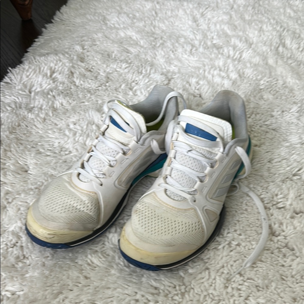 Adidas by Stella McCartney White and Blue Athletic Shoes